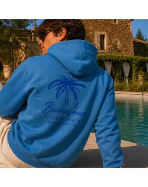 Felpa Blue Beach Club in cotone