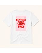 T-shirt van alleen wit katoen van Good Vibes