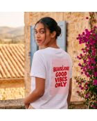 T-shirt van alleen wit katoen van Good Vibes