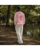 Sweatshirt en coton Tour Eiffel rose