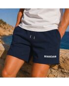 Shorts in cotone blu marino