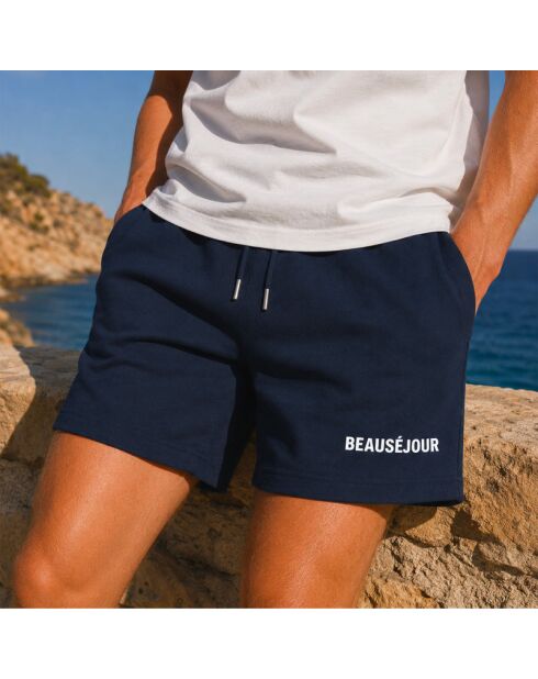 Shorts in cotone blu marino