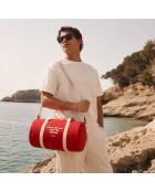 Gym Bag en coton pour femme rouge - 45x25x25 cm