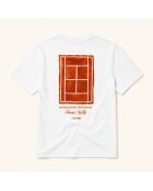 T-shirt da tennis da donna in cotone bianco