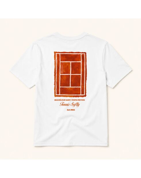 T-shirt da tennis da donna in cotone bianco