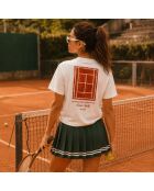 T-shirt da tennis da donna in cotone bianco