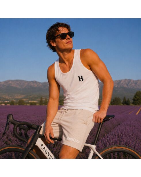 Weißes Tanktop aus Baumwolle von Signature B