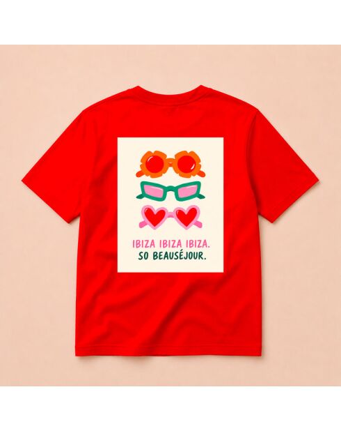 Ibiza So rotes Baumwoll-T-Shirt