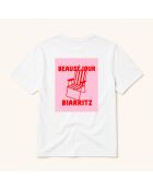 Weißes Biarritz-Baumwoll-T-Shirt