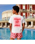 Weißes Biarritz-Baumwoll-T-Shirt