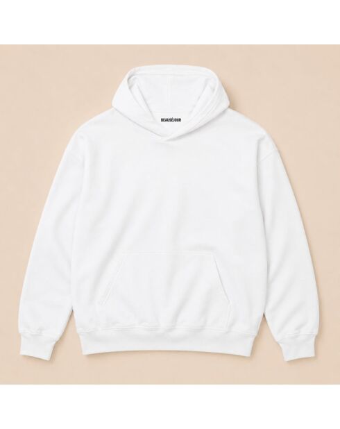Hoodie en coton Biarritz Club blanc