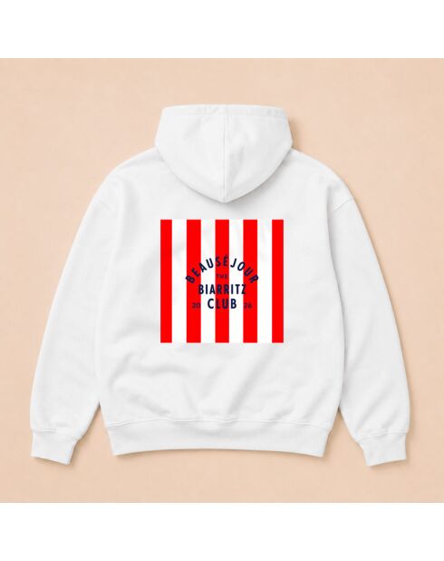 Hoodie en coton Biarritz Club blanc
