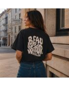 Boxy Berlin schwarzes Baumwoll-T-Shirt