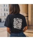 Boxy Berlin schwarzes Baumwoll-T-Shirt