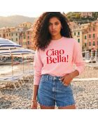 Roze katoenen sweatshirt Ciao Bella