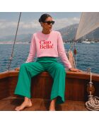 Roze katoenen sweatshirt Ciao Bella