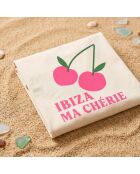 Cremefarbenes Baumwoll-T-Shirt Ibiza Ma Chérie