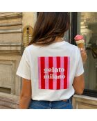 Gelato Milano weißes Baumwoll-T-Shirt