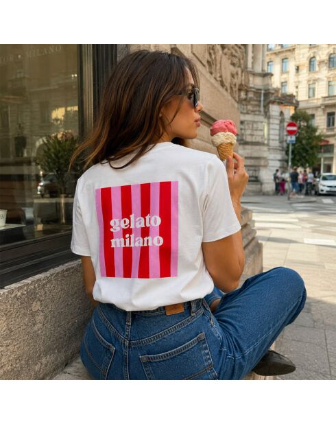 Gelato Milano weißes Baumwoll-T-Shirt