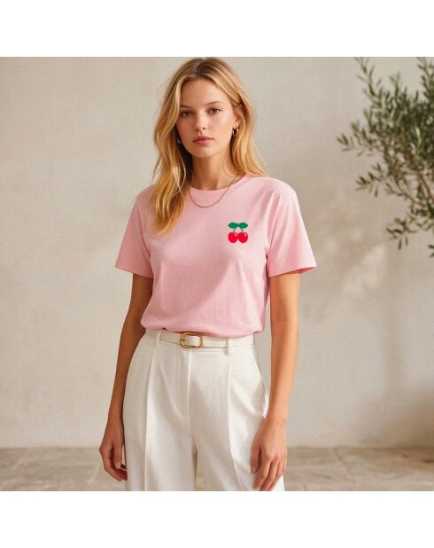 T-shirt Ibiza in cotone rosa