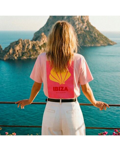 T-shirt Ibiza in cotone rosa