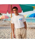 T-shirt Miami bianca in cotone