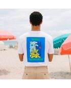 T-shirt Miami bianca in cotone