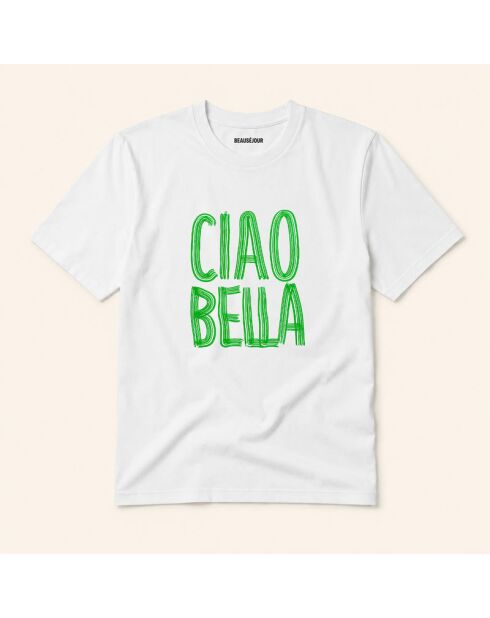 Ciao Bella weißes Baumwoll-T-Shirt