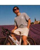 Boxy Gris signature grijs katoenen t-shirt