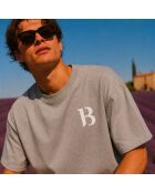 Boxy Gris signature grijs katoenen t-shirt