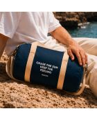 Gym Bag en coton pour homme bleu marine - 45x25x25 cm
