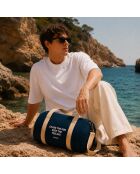 Gym Bag en coton pour homme bleu marine - 45x25x25 cm