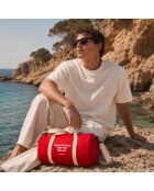 Gym Bag en coton pour homme rouge - 45x25x25 cm