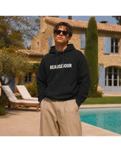 Hoodie en coton Club De plage noir
