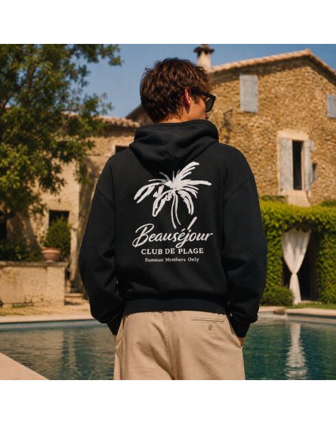 Hoodie en coton Club De plage noir