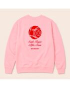 Sweatshirt en coton Pétanque rose