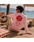 Sweatshirt en coton Pétanque rose