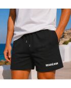 Short en coton noir