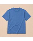 Hellblaues Baumwoll-T-Shirt Paris En Fleurs