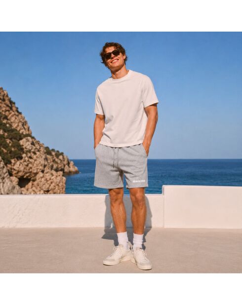 Grijze katoenen korte broek