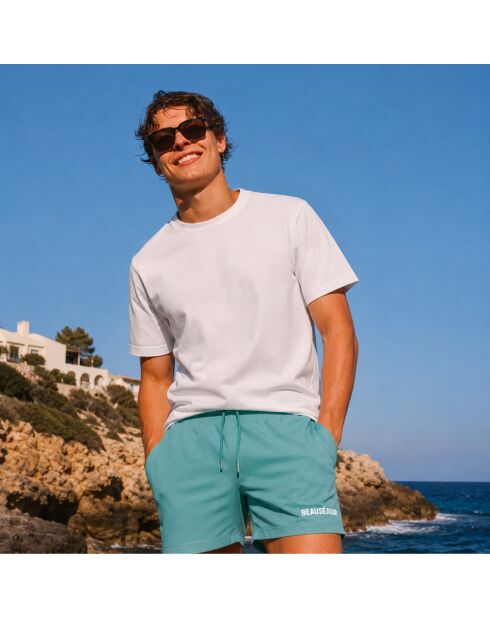 Short en coton menthe
