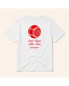 T-shirt bianca in cotone Pétanque