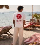 T-shirt bianca in cotone Pétanque