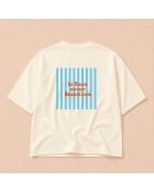 Boxy T-shirt van crèmekleurig katoen Le Soleil