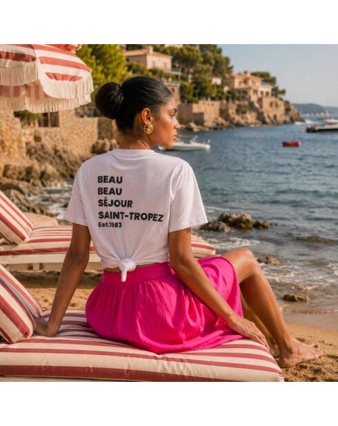 Weißes Baumwoll-T-Shirt Beau Saint Tropez