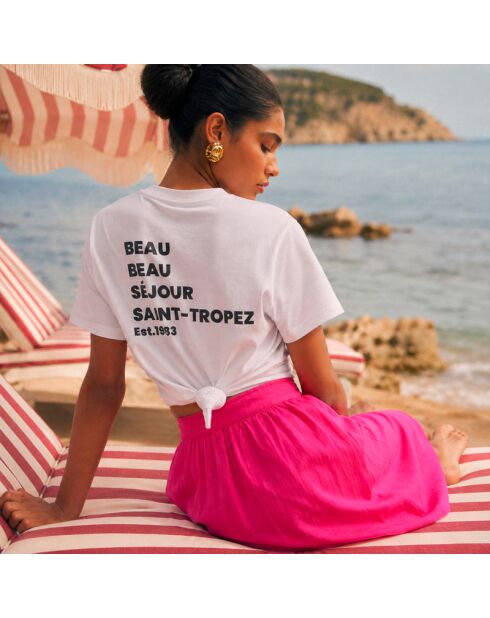 Weißes Baumwoll-T-Shirt Beau Saint Tropez