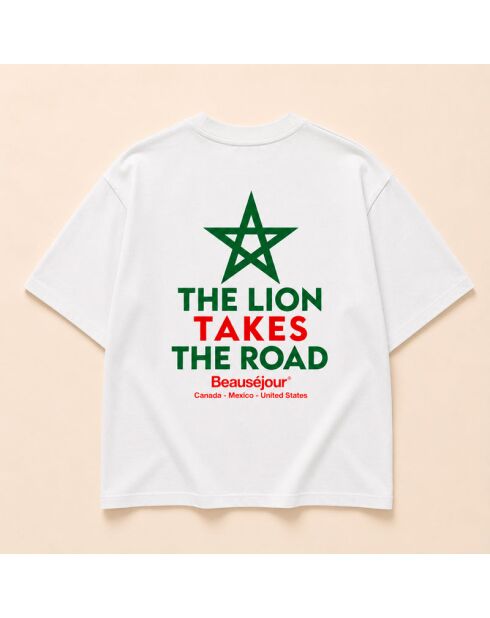 Weißes Baumwoll-T-Shirt Marokko