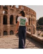 Weißes Baumwoll-T-Shirt Rom