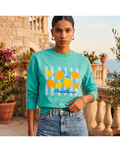 Sudadera de algodón Mint Positano