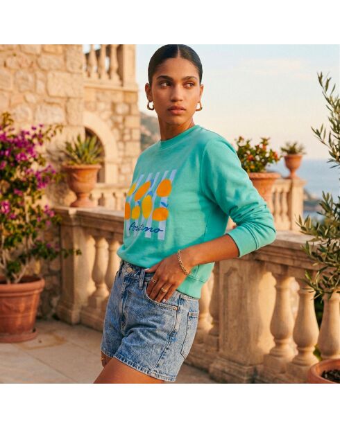 Sudadera de algodón Mint Positano